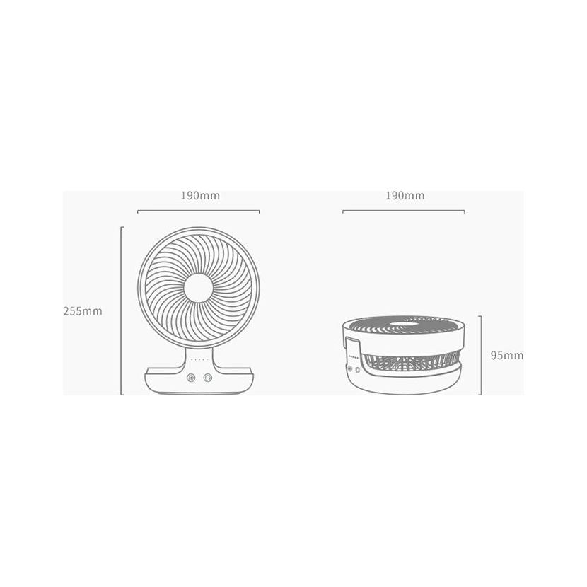 Wireless Suspended Air Circulation Fan USB Rechargeable Folding Electric Fan Night Light Touch Control 4 Wind Speed